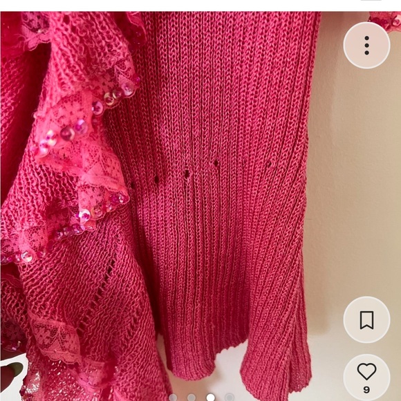 Pink Betsey Vintage Sequin Cardigan - Picture 3 of 4